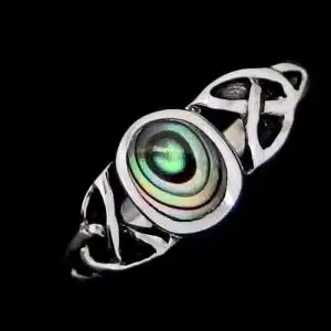 Abalone shell ring