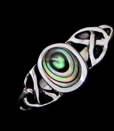 Abalone shell ring