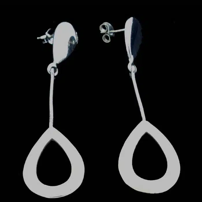 Silver Tear Drop Earring Silver Long Drop Earring
