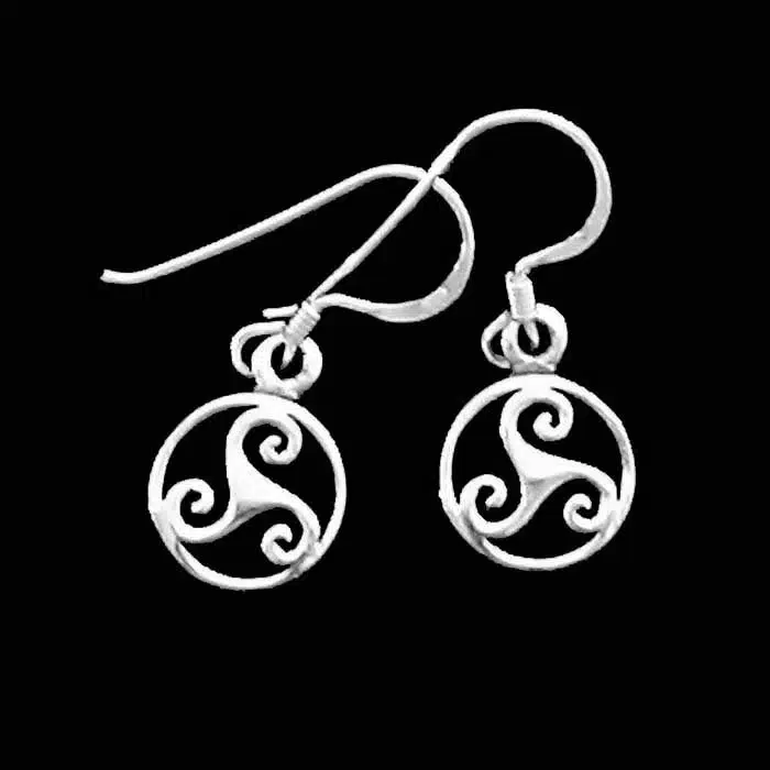 Triskele Celtic Earring Sterling silver Celtic Earrings