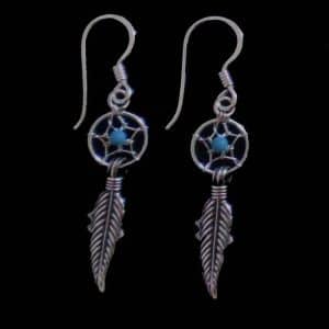 Silver Feather Earrings