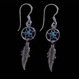 Silver Feather Earrings