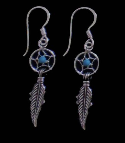 Silver Feather Earrings