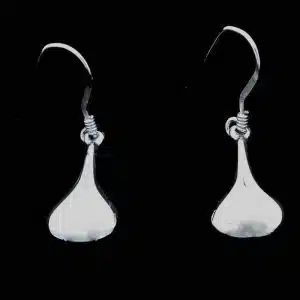 Silver teardrop dangle earrings