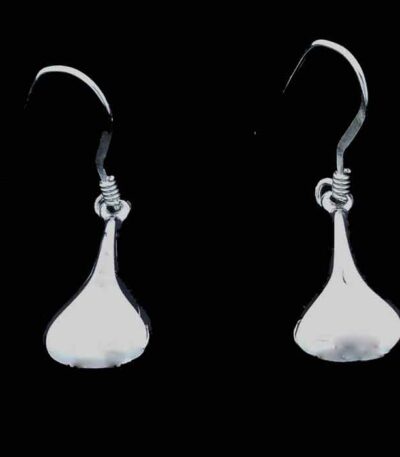 Silver teardrop dangle earrings