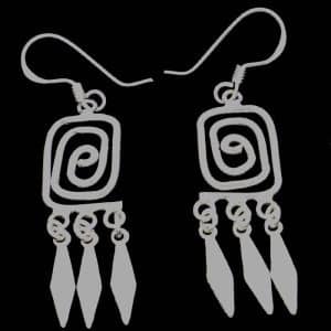Spiral Long dangling Earring