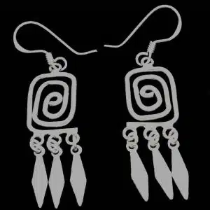 Spiral Long dangling Earring