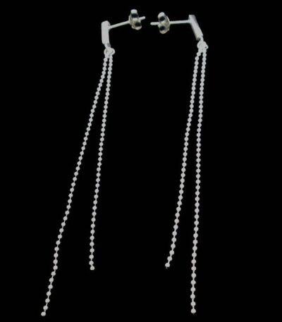 Long dangle chain earrings