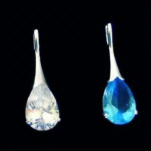 Cubic zirconia necklace aqua