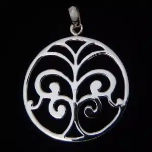 silver tree life necklace