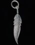 Silver feather necklace