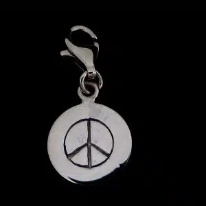 Peace Symbol Charm Clip