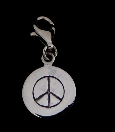 Peace Symbol Charm Clip