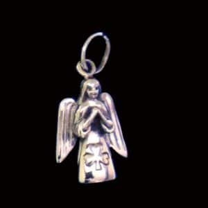 silver angel necklace