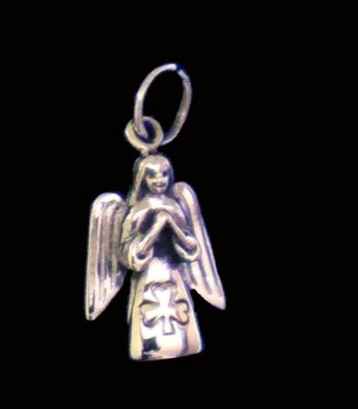 silver angel necklace