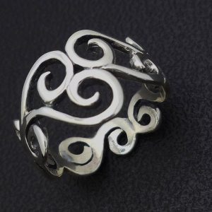 Swirl-spiral-Ring-Sterling- Silver 92.5
