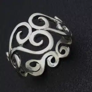 Swirl-spiral-Ring-Sterling- Silver 92.5