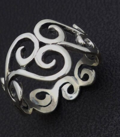 Swirl-spiral-Ring-Sterling- Silver 92.5