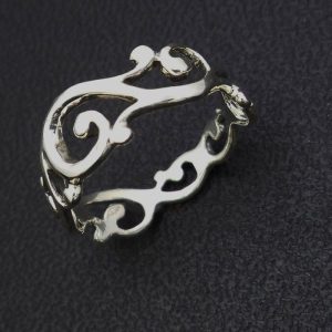 Sterling silver spiral ring