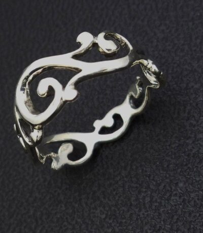 Sterling silver spiral ring