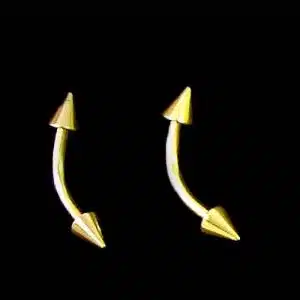 Zircon gold eyebrow jewellery