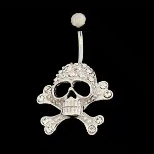 Skull tummy piercing jewellery