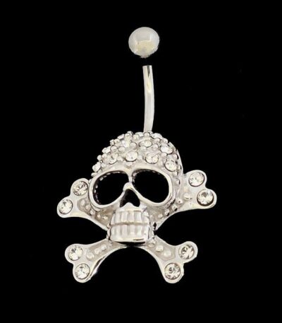 Skull tummy piercing jewellery
