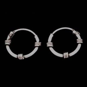 Silver hoop earrings small