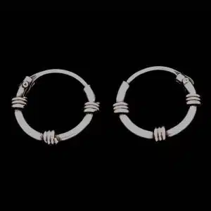 Silver hoop earrings small