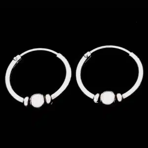 Silver Ball Sleeper earring