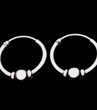 Silver Ball Sleeper earring