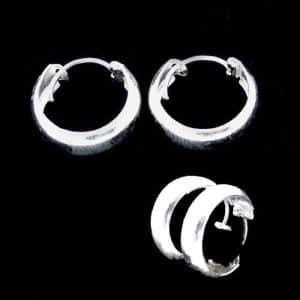 Round huggie hoop earring