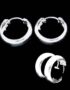 Round huggie hoop earring