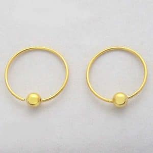 Plated gold sleeper earring