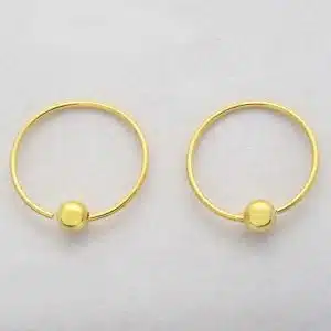 Plated gold sleeper earring