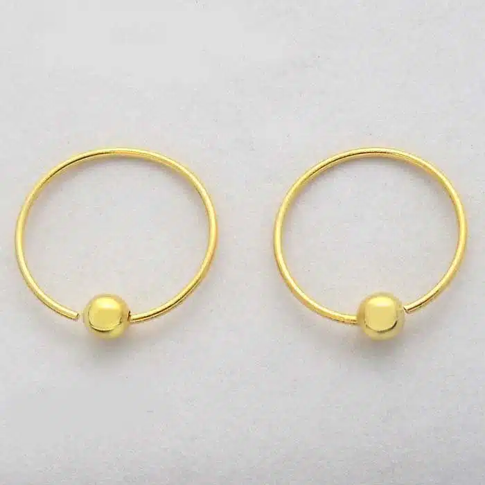 Gold Ball Sleeper Plated gold sleeper earring