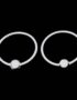Silver Ball Hoop Earring