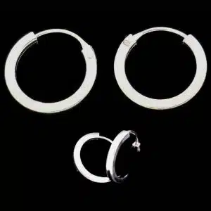 Flat edge hoop earrings
