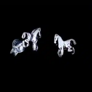 Silver horse earrings