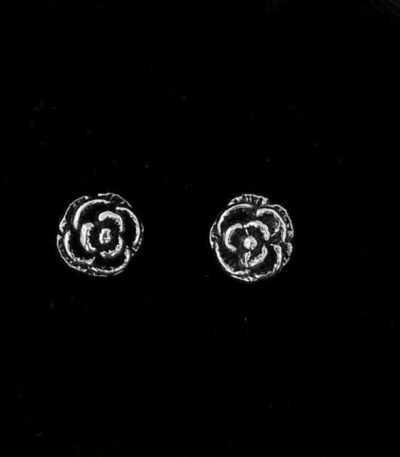 Silver-flower-Stud-Earrings