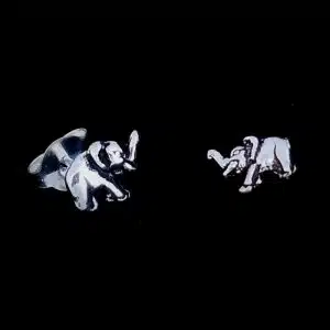 Silver elephant earrings