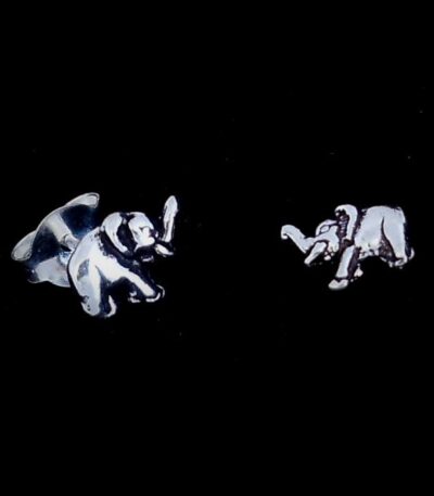 Silver elephant earrings