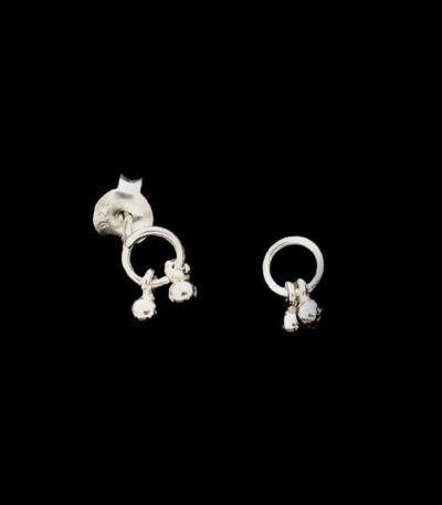 Dangle hoop stud earrings
