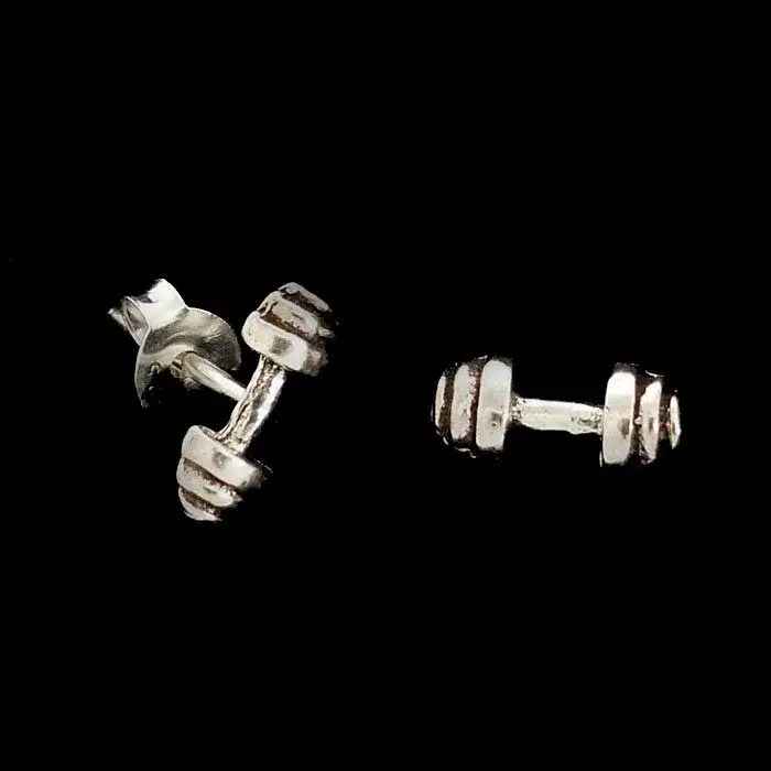 Gym Dumbbell Earring Man stud earrings