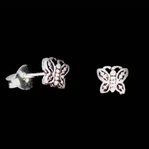 Silver Butterfly Stud Earrings