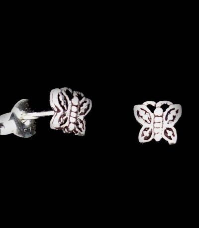 Silver Butterfly Stud Earrings