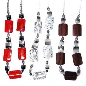 Chunky Rectangle Bead Necklace