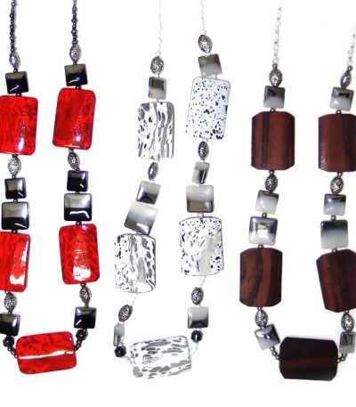 Chunky Rectangle Bead Necklace