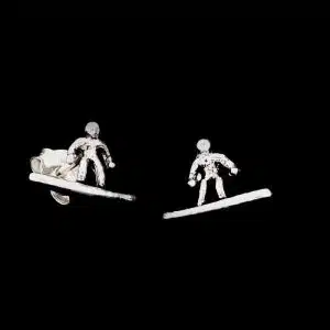 Silver Surfer Stud earrings