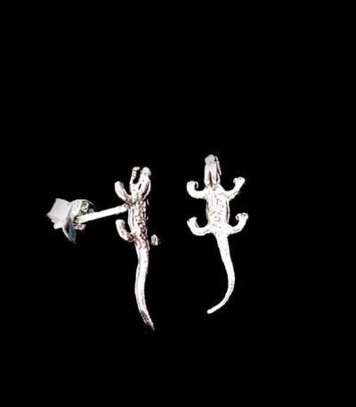 Alligator stud earrings